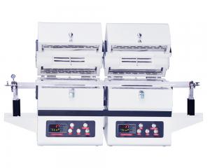 1200度雙溫區雙翻蓋管式爐